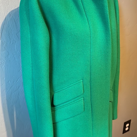 J Crew Sz 00 Kelly Green Stadium Cloth Wool Coat - Picture 3 of 9